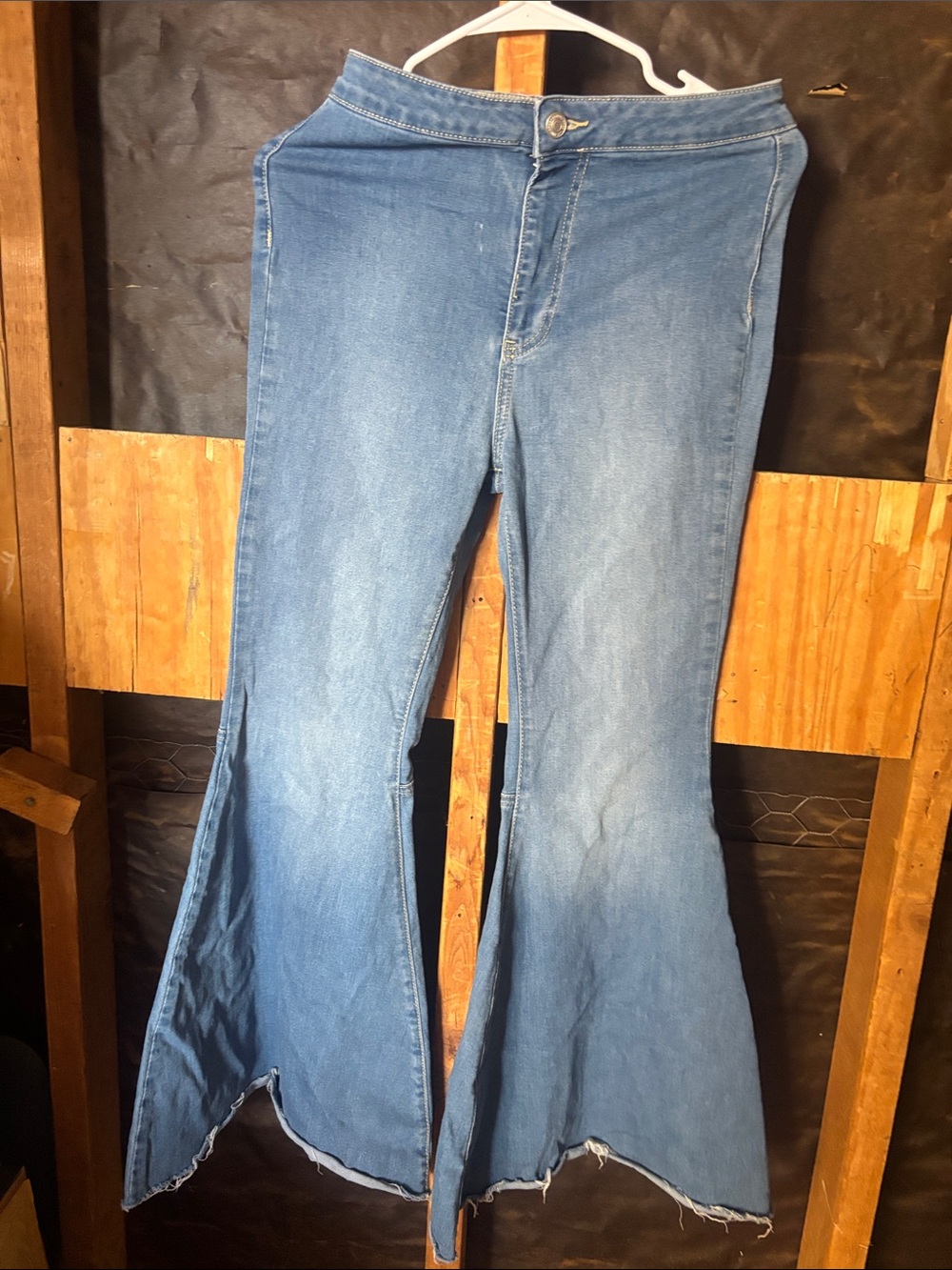 We The Free Light Blue Wide Leg Flare Jeans
